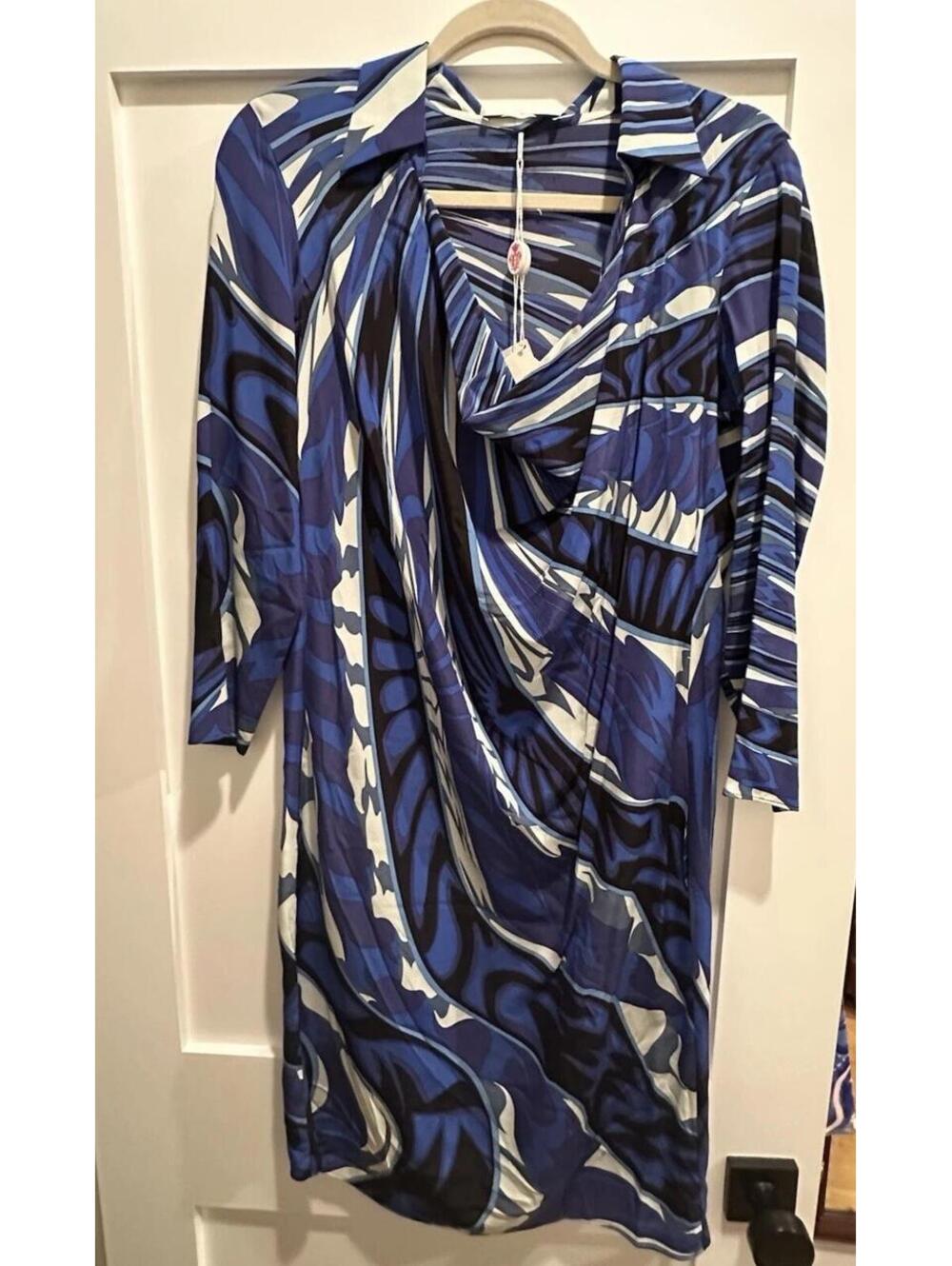 NWT Pucci Women's Silk Dress Size 42/US 8  Classic Pucci Print